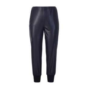 Stretchy Slim Fit Trousers Womens Pu Jersey Legging In Two Fabric Casual Type