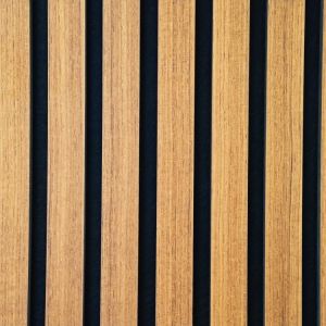 Veneer Finish Acoustic Wood Slat Panels With Felt Backing W600xL2400xT21mm