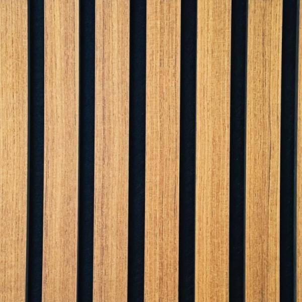 Buy Veneer Finish Acoustic Wood Slat Panels With Felt Backing W600xL2400xT21mm at wholesale prices