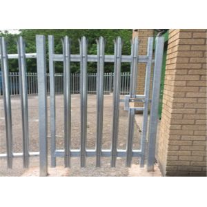 Customized Heavy Duty Palisade Fence Panels Curved Top W Shape