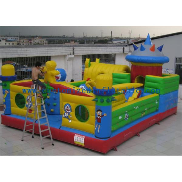 Interesting Happy Family Inflatable Fun City Park Blow Up Bouncy Castle For Big Kids