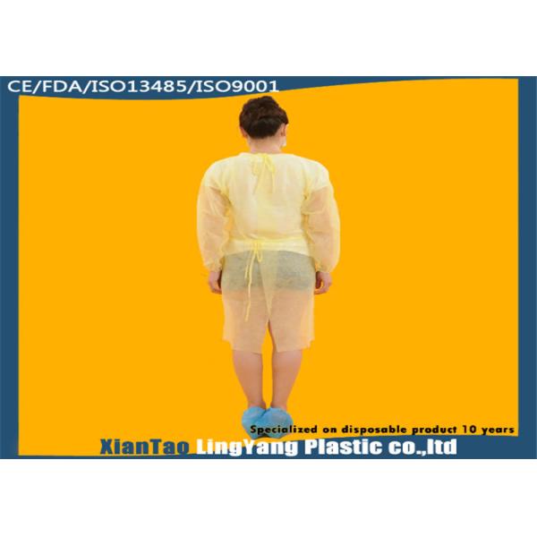 Durable Elastic Cuff Disposable Dressing Gowns , Disposable Surgical Apron OEM