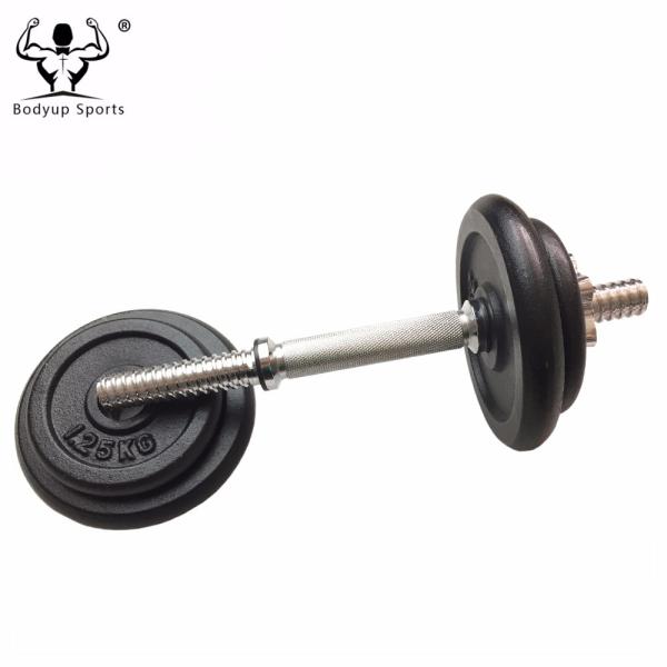Black Paint Reliable Cast Iron Weight Discs For 1 Inch Diameter Dumbbell