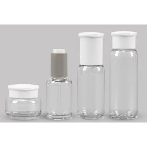 Transparent 50ml Custom Cosmetic Bottles With Flip Top Cap