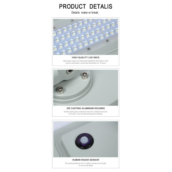 Sturdiness LED Solar Powered Street Lights 180W For Theme Parks