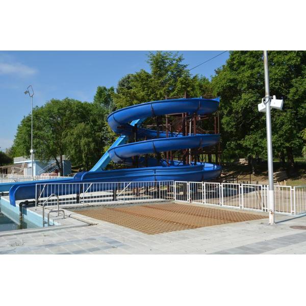 OEM Outdoor Water Park Game Toy Swimming Pool Slide Fiberglass For Kid