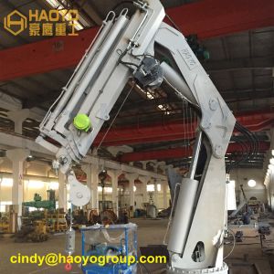HAOYO 0.85t@ 31m Knuckle Boom Ship Deck Hydraulic Telescopic Boom Crane Price