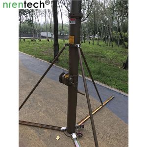 10m manual crank winch telescoping mast/ push telescoping mast/ aluminum