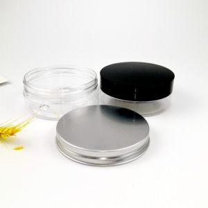 23mm Shoulder 100ml Plastic Screw Cap Jars Oblate Shape