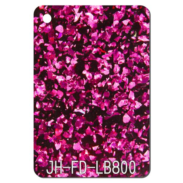Irregular Black Bottom Large Glitter Acrylic Sheet 3-15mm 4 × 8 Single Side