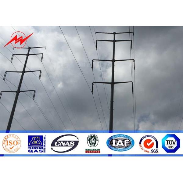 Buy 45FT NEA Standard Steel Power Utility Pole 69kv Transmission Line Metal Power Poles at wholesale prices