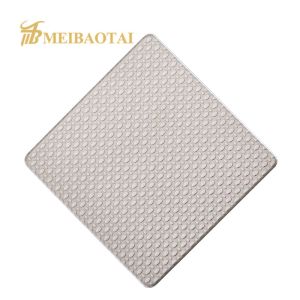 Slit Edge Silver Embossed Stainless Steel Sheet 1219x2438mm