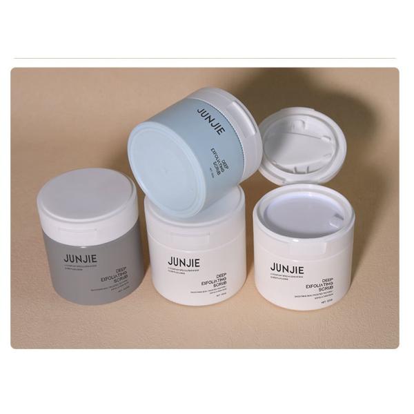 PP Body Lotion Cosmetic Bottle 200ml Cotton Pad Jar Set 120g Scrub Container Flip-top Cosmetic Jar