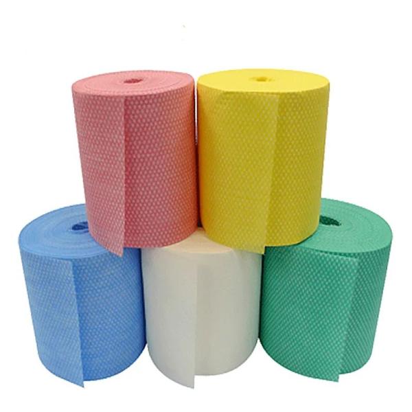 Buy 30gsm Washable Non Woven Jumbo Roll Rags Tearproof Disposable For Kitchen at wholesale prices