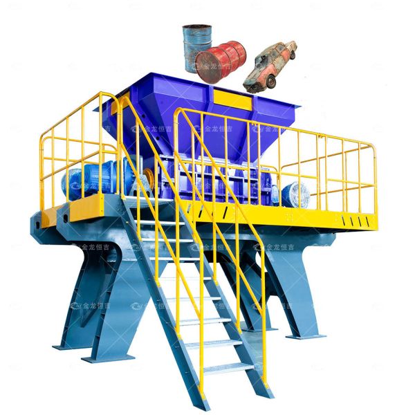 Customizable Double Shaft Shredder with 600 mm Blade Diameter and 2000x1490 mm