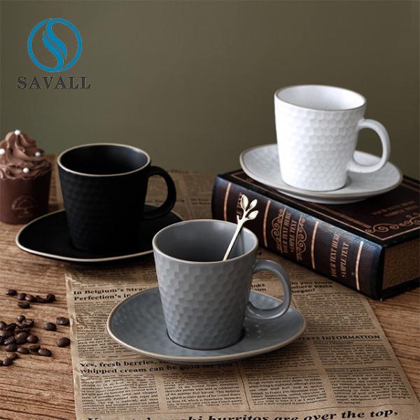 Buy Dishwasher Oven Safe 8cm*8cm Porcelain Cups And Saucers 16*1.5cm at wholesale prices