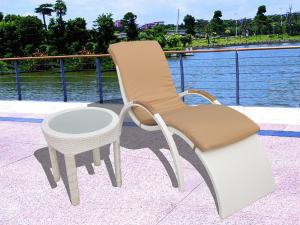 Quality hotel garden sun lounger rattan chaise lounge for sale