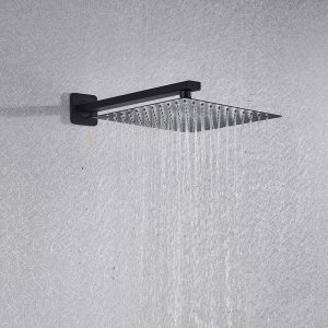 Luxury Rain Bathroom Shower Faucet Matte Black Shower Mixer Set