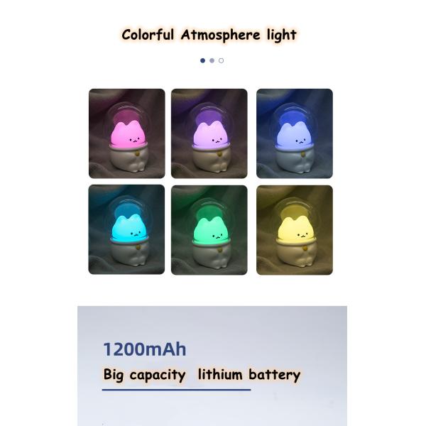 New Interstellar Pet Night light LED colorful atmosphere table lamp USB Rechargeable Bedside Night light for Children