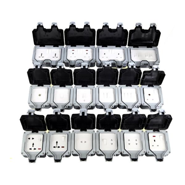 Wall Mounted Power Outlet Socket Outdoor Charging Poles Plastic Switch Box IP66