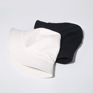 Personalized Solid Black Fisherman Bucket Hat Blank Style Women Use