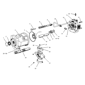 Caterpillar 1003259 Parts scheme PUMP GP-PISTON