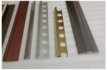 Corner Decoration Aluminium Tile Strip Customizable Heat Resistant Trim