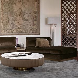 Matte Customized Coffee Table Contemporary 45cm Italian Marble