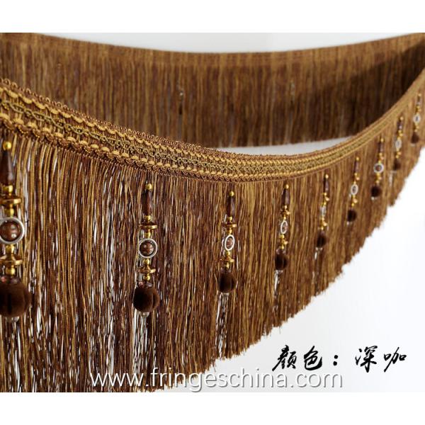 Handmade fashionable chain beads lace tassels fringes for curtain/sofa/pillow/stage decoration