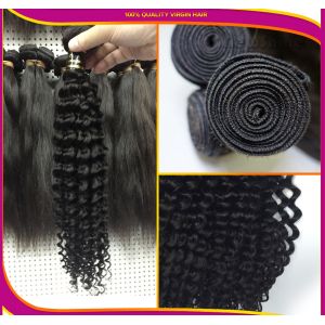 Free Shipping Natural Black 10A Grades 100% Virgin Indian Hair Deep Wave With 4
