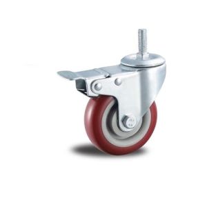 Threaded Stem PVC Caster Brake