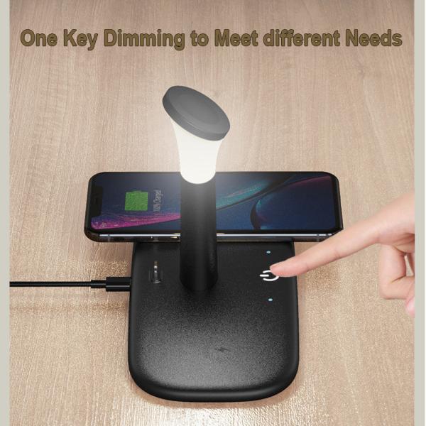 5W 7.5W 10W 15W 5 In 1 Wireless Charging Station With Night Light