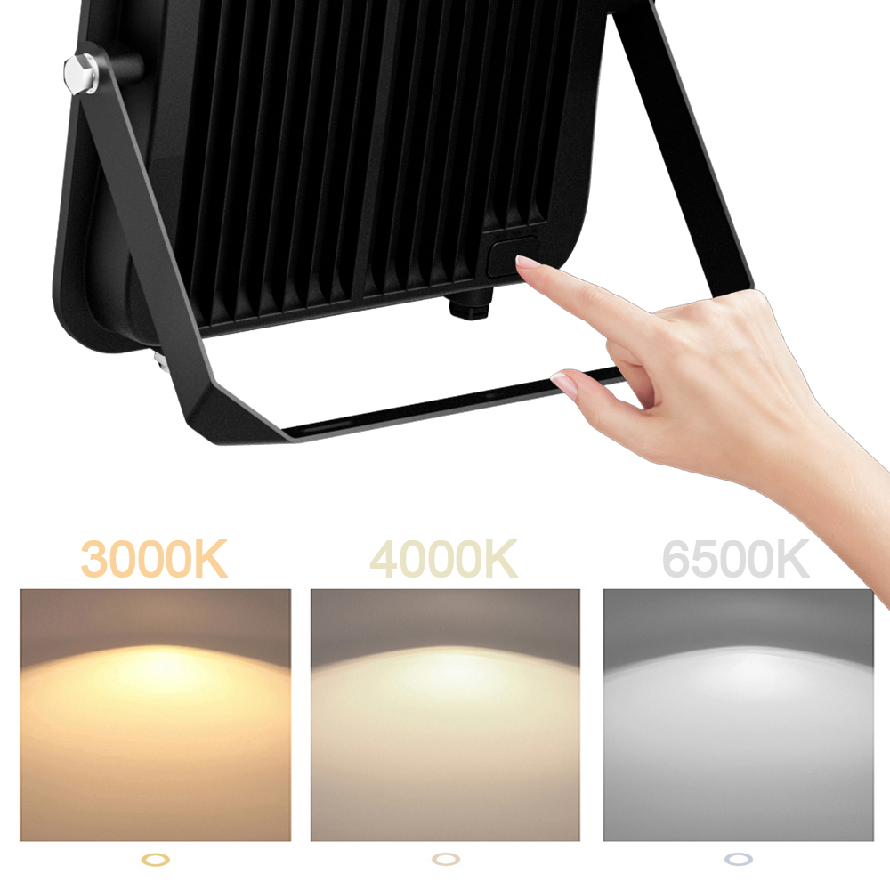 3CCT Selectable LED Flood Light with 180° Adjustable Angle and IK07 Impact