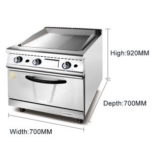 Gas Powered Restaurant Kitchen Cooking Equipment With Custom Gas Valve