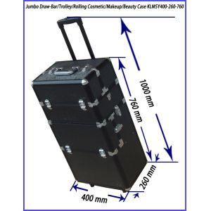 3-Tier Trolley Train Makeup Case with Detachable Drawers KLMSY400-260-760