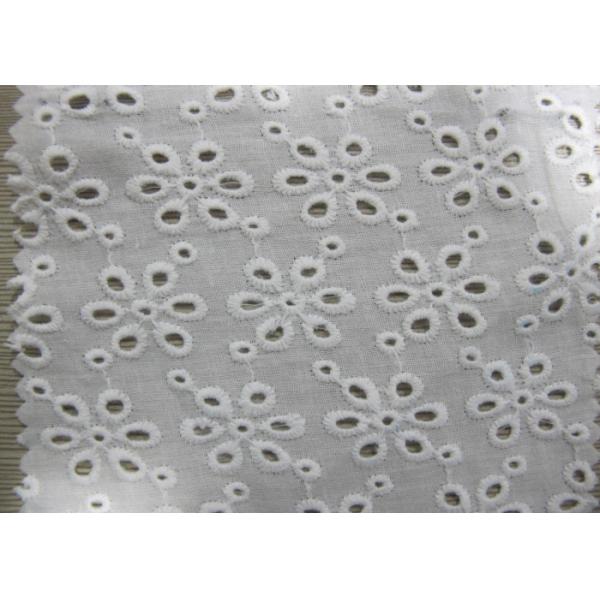 Little Floral Cotton Eyelet Lace Trim Stretchy For Lingerie , Underwear CY