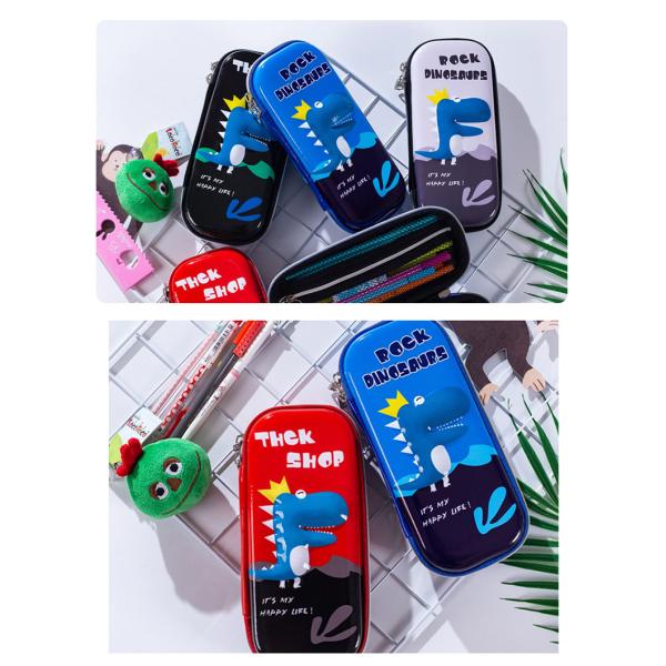 Cute Student Cartoon Stationery Box EVA Custom Logo 3D Anti Drop Pencil Case for Kids