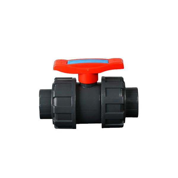 STANDARD Thickness 2 Inch Plastic Double True Union PVC Ball Valves with ABS Handle
