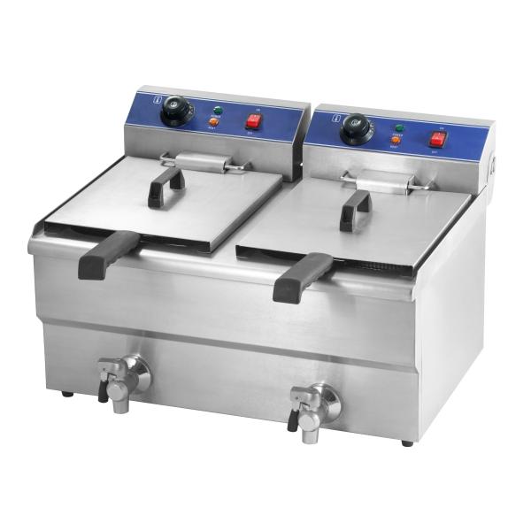 Stainless Steel Double Tank Commercial Deep Fryer Electric Kitchen Equipment