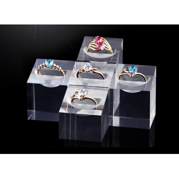 Buy Transparent Acrylic Display Stands Simple Design For Diamond Rings Displaying at wholesale prices