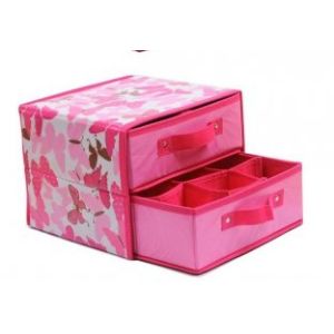 Eco-friendly Foldable Double Drawer Storage Boxes odm-v10