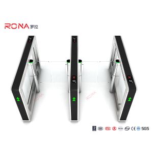304# Stainless Steel Fastlane Speed Gate Turnstile Waist Height With Clear