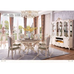 White Elegant Upholstered Padded Leather Dining Chair OY-CY10