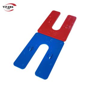 Quality 1/16&quot; U Shaped Tile Spacers Plastic Shims For Glass Construction Window Packer Interlocking Horseshoe Shim Blue Or Customable for sale