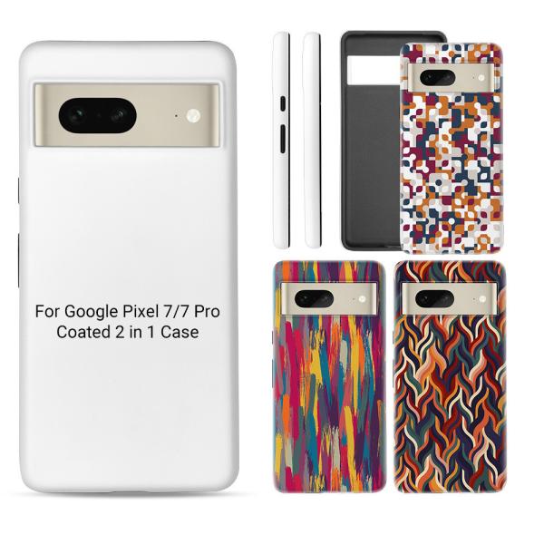 Customized Logo 3D Sublimation 2 In 1 Glossy Phone Case For Google Pixel 7 Pro