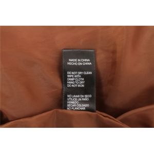 Water Resistant Coffee Faux Leather Bomber Jacket Womens 100% Polyurethane