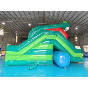 New Design Inflatable Slide Frog Figure Inflatable High Double Slides Dry Slide