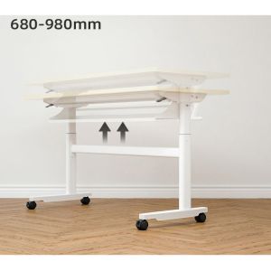 Modern Style Tea Caffe White Wooden Table 5 ft Height Adjustable for Office Cafe