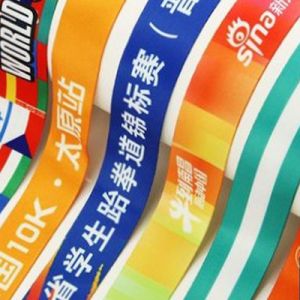 Quality Hot Sell Factory Supply medal ribbon printed satin ribbon for sale