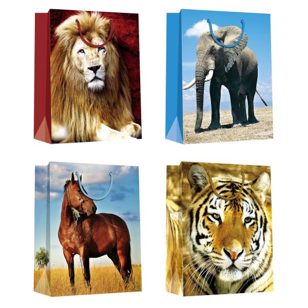 Buy Different animal patterns design everyday eco-friendly high quality Paper Gift Bags at wholesale prices